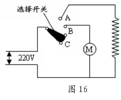 如图所示是一个理发用电吹风的实物连接简图.其中发热