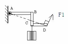 (1)画出简易吊车的动力臂与阻力臂.