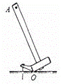图中,根据杠杆的平衡条件作出拔钉子时所用的最小力f的示意图和它的